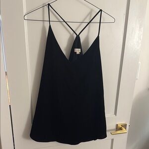 LOFT Black Velvet Top